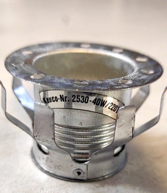 Image 1 of Designer-Wandleuchten aus verchromtem Metall und mit gewölbten Glasschirmen von Keuco (Deutschland) – 1960er/70er Jahre