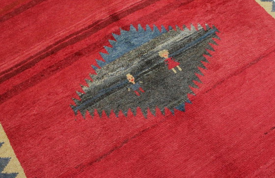 Image 1 of Original Persian carpet Gabbeh Ghashghai Oriental carpet 196 cm x 149 cm Old Natural