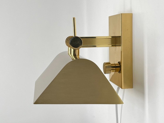 Vintage Postmodern Wall Light 1980s – Gold – Dimmable – 180° Rotatable – Metal (photo 3 of 22)