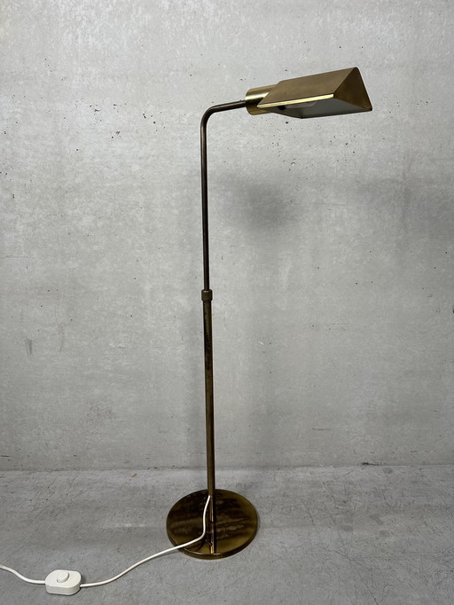 Vintage Messing Leeslamp / Vloerlamp