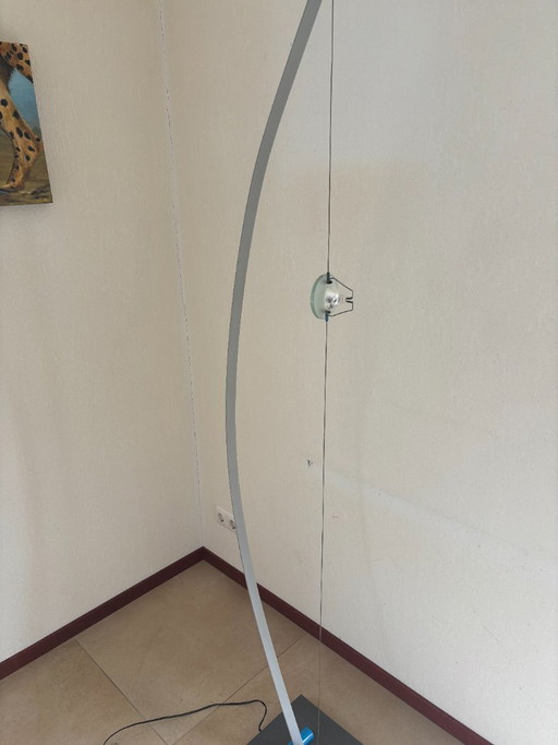Roland Jamois Floor Lamp - Curved Plexiglas & Metal