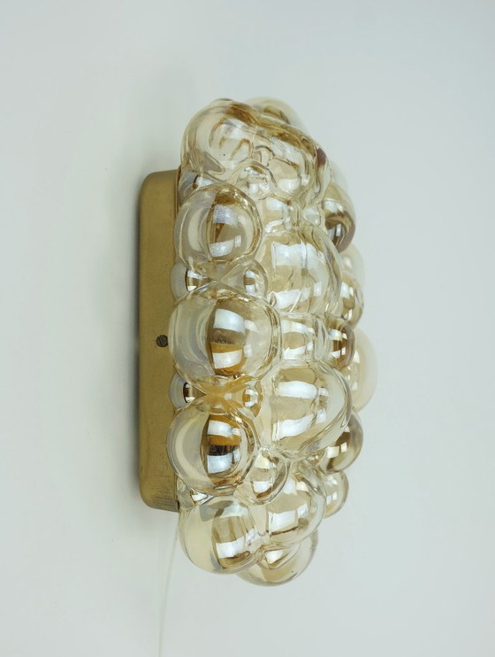 Image 1 of Helena Tynell Wandleuchte aus Limburg-Bernsteinglas, 1960er Jahre, Mitte des Jahrhunderts