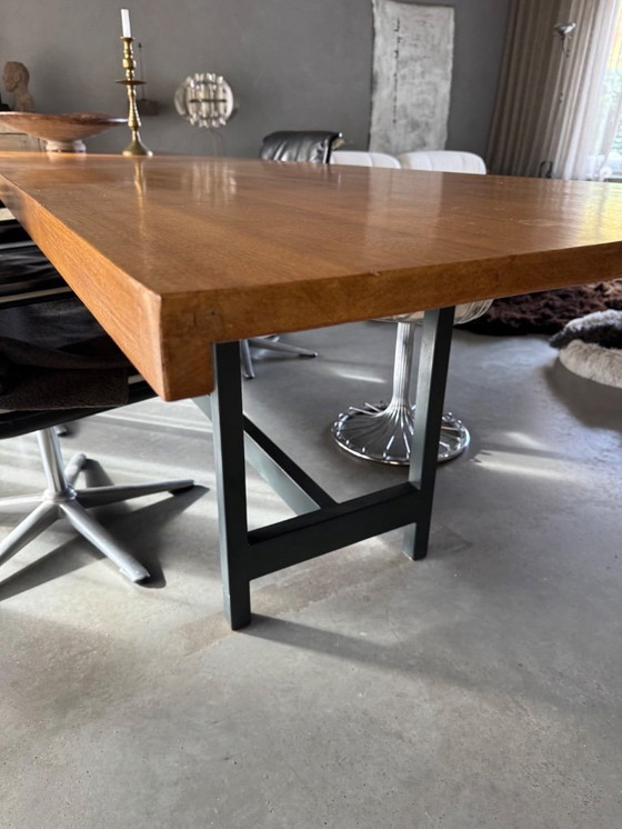 Image 1 of Zeer Unieke Tafel met een verhaal!  4 meter lang Vintage Mid Century jaren 60