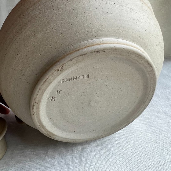 Image 1 of Deense steengoed theepot uit de jaren 70 van Karlslunde Keramik - Sculpturale Wabi Sabi