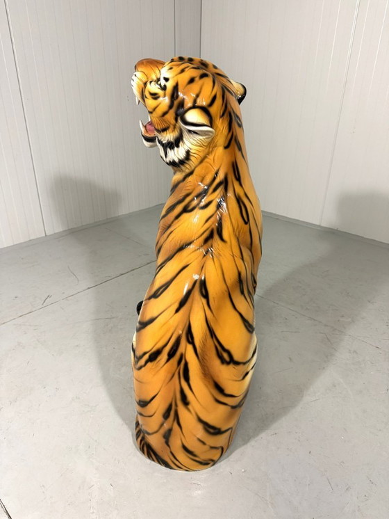 Image 1 of Grande tigre in ceramica, Italia, anni '70
