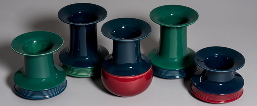 Rare Ensemble of Five Rosenthal Studio Linie Ceramic Vases by Tapio Wirkkala, c. 1970s
