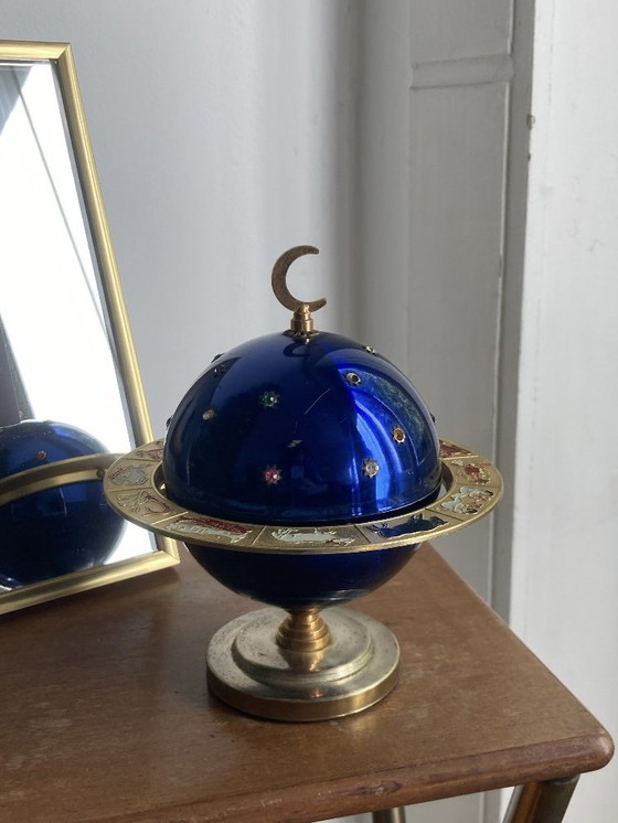 Portasigarette pianeta blu con zodiaco – Oggetti decorativi, Metallo (photo 6 of 8)