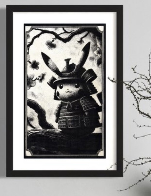 Kunstwerk Pikachu (Pokemon) Pikachu Samurai