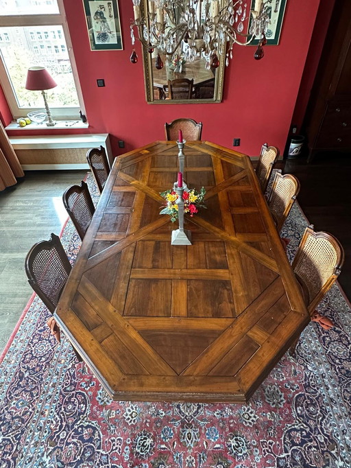 Vintage Dining Table Parquetry