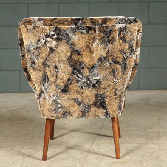 Image 1 of Vintage cocktailfauteuil – velours – jaren 60