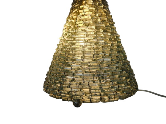 Image 1 of Lampe Pyramide Vintage - Construite à partir de morceaux de verre - Moderne - Verre et Métal - France - 70's