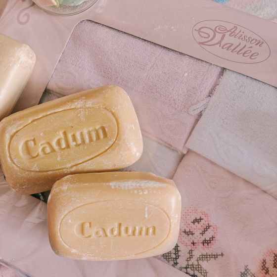 Image 1 of Vintage Boutique Bathroom Set: Artistic Soaps & Alisson Vallée Textiles