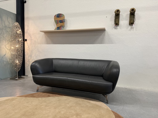 Leolux Flint Sofa, 2,5-Sitzer, Senso Grau Leder