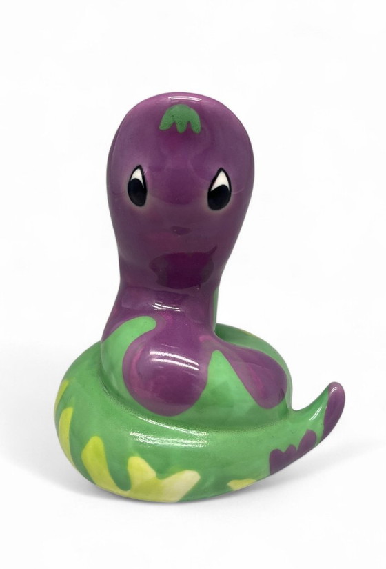 Image 1 of Hueveras de serpiente de IKEA (1999) – Cerámica pintada a mano, diseño Memphis/posmoderno de los años 90