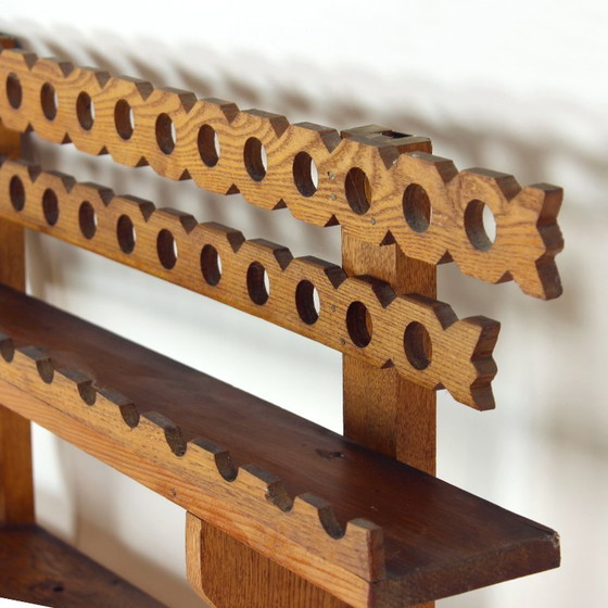 Image 1 of Mensola da parete in legno di arte popolare di metà secolo, Cecoslovacchia, anni '50