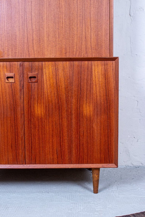 Erik Brouer Segretaria con libreria alta, design danese, metà secolo, teak vintage – Credenze alte, Wood (photo 9 of 17)
