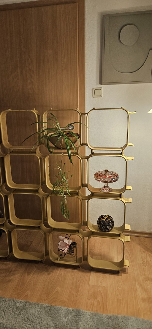 Wand deko Space age 70er Deckenelemente paneelen Raumteiler Regalsystem 