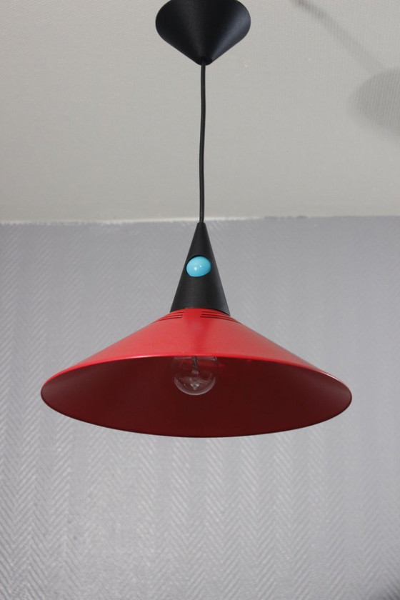 Image 1 of Brilliant Leuchten - Hängeleuchte Kronleuchter Metall lackiert Memphis Stil Postmoderne 1980