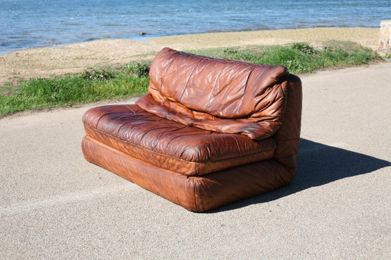 Canapé cuir vintage années 70 convertible – Canapés 2 places, Leather (photo 9 of 24)