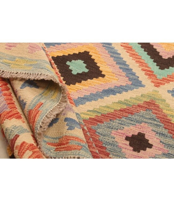 294x202cm Handgeweven Traditionele Kelim Vloerkleed Wol Tapijt, Rugs & carpets, Wool, Beige (photo 6 of 10)