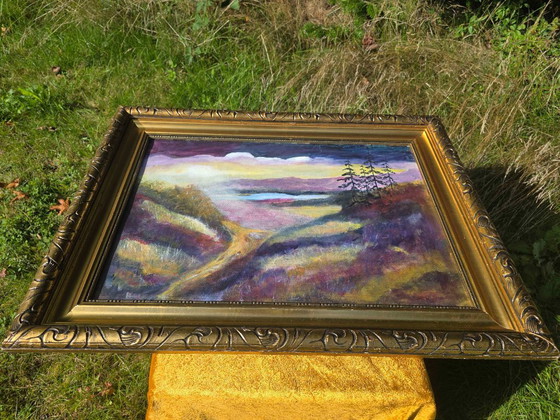 Dipinto a olio paesaggistico impressionista vintage e suggestivo – Dipinti e disegni, Tela (photo 4 of 12)