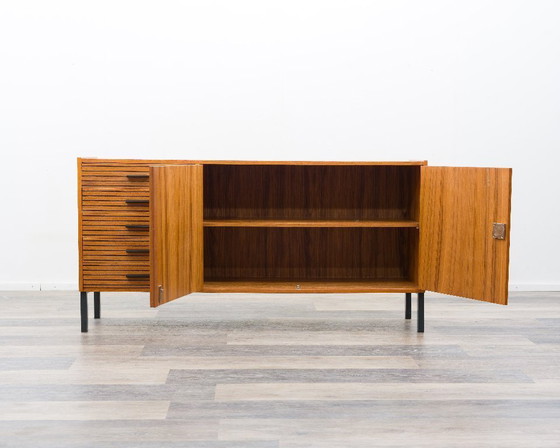 Image 1 of Teak sideboard from the 60s with grooved drawers.
