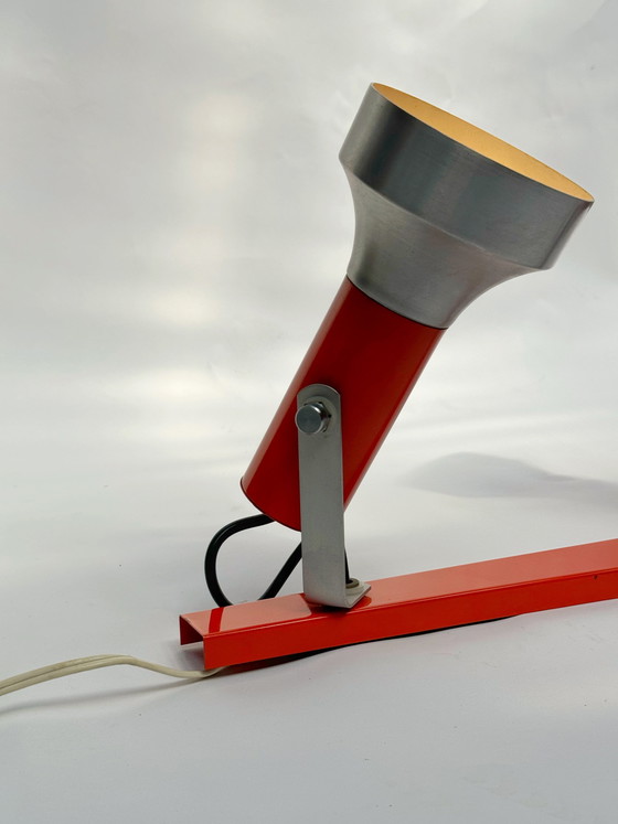 Image 1 of Vintage Oranje wandlamp, Duits design, dubbele spot | jaren 70