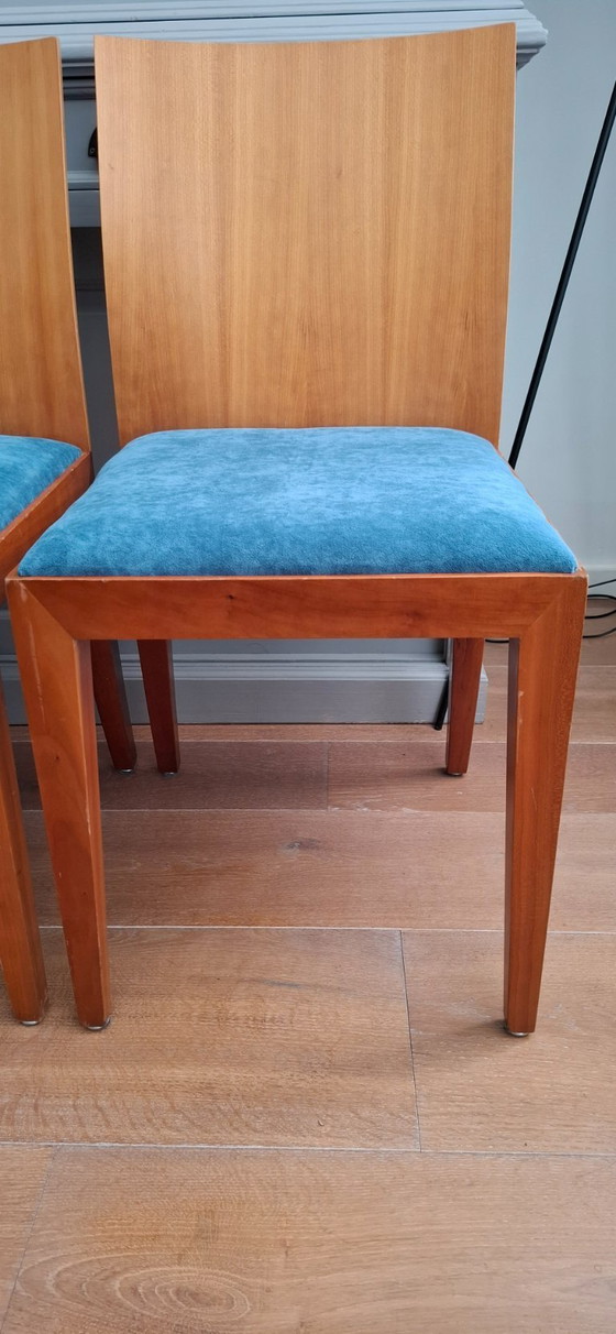 Image 1 of 4 sedie Arco Flex con Alcantara - Design olandese - Vintage