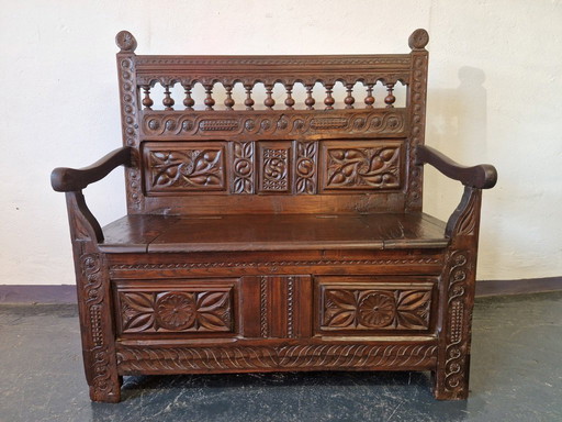 Banc coffre, banc d'assise, coffre, espace de rangement