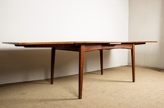 Image 1 of Grande Table de Repas Extensible Danoise en Teck Modèle 145 par Willy Sigh pour Sigh & Son 1960