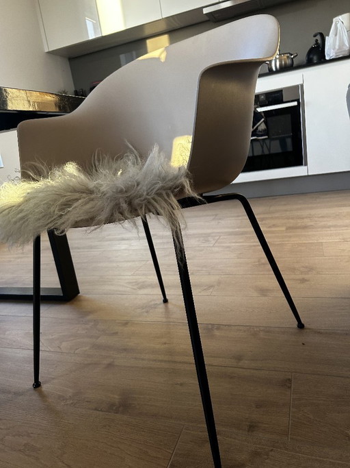 Gubi Designer-Esszimmerstuhl-Set (2x Käfer, 2x Fledermaus)