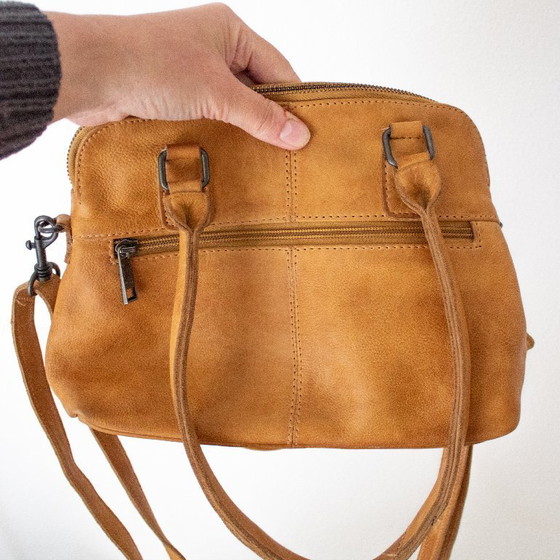 Image 1 of Ochre yellow leather shoulder bag from Bear Design