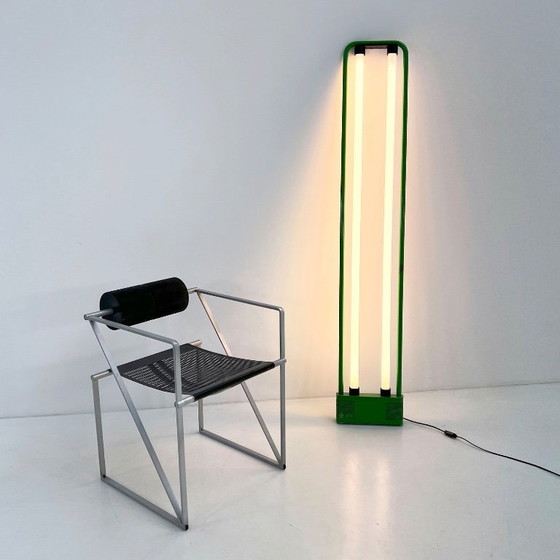 Image 1 of Grüne Doppel-Neonlampe von Gian N. Gigante für Zerbetto, 1980er Jahre