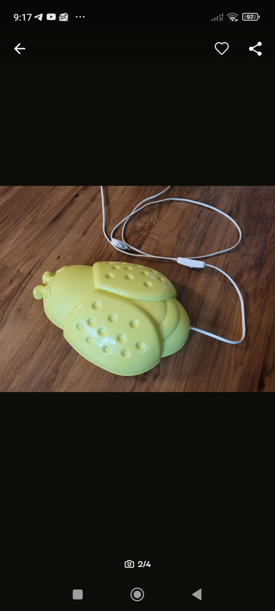 Image 1 of Lampada da parete a forma di scarabeo svedese per la cameretta dei bambini.