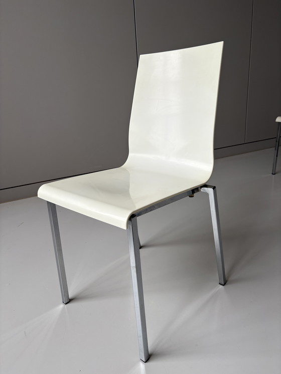 Image 1 of 6 x Pedrali Kuadra 1101 Stühle Weiß Chrom