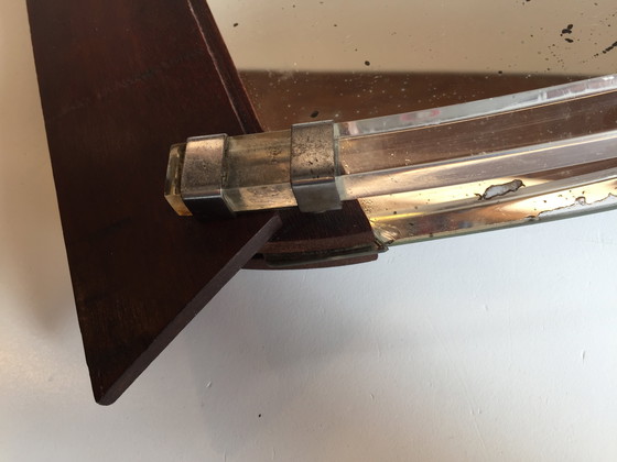 Image 1 of Specchio Art Déco e vassoio in legno Francia