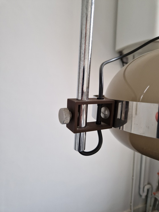 Image 1 of Lampada ad arco vintage cromata a forma di fungo, design Dijkstra