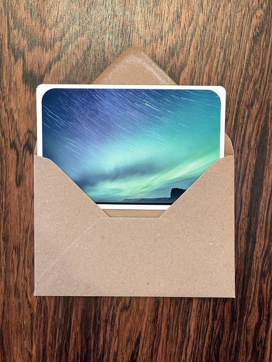 Image 1 of Gift adventure, the Astrophotography Postcard Set of 5 captures five epic destinations under the night sky.