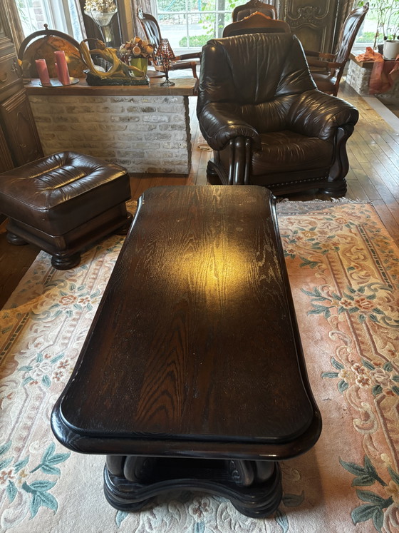 Set salotto rustico completo 5 pezzi – Pelle di qualità e legno massello – Poltrone, Leather (photo 7 of 8)