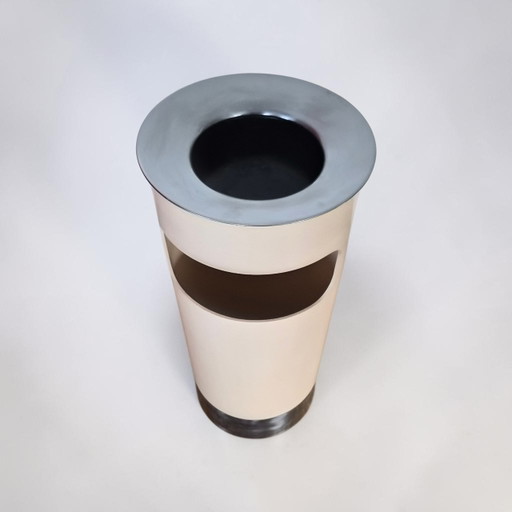 Vintage Kartell Gino Colombini umbrella stand ashtray trash can – decoratieve objecten, Metal (photo 2 of 11)