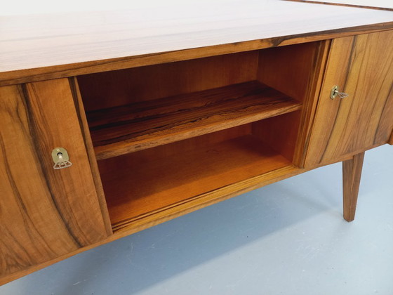 Image 1 of Double-sided executive desk in vintage Scandinavian style rosewood from the 1960s