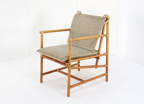 Image 1 of Set Of 4 Safari Bamboo Chairs + Table 'Geleen' Vintage