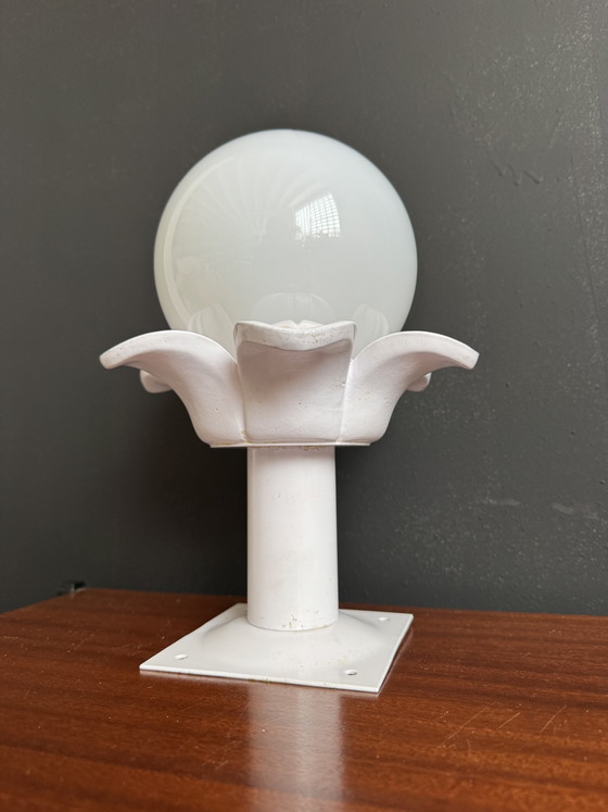 Image 1 of Lámpara de techo con forma de palmera opalina de los años 80.