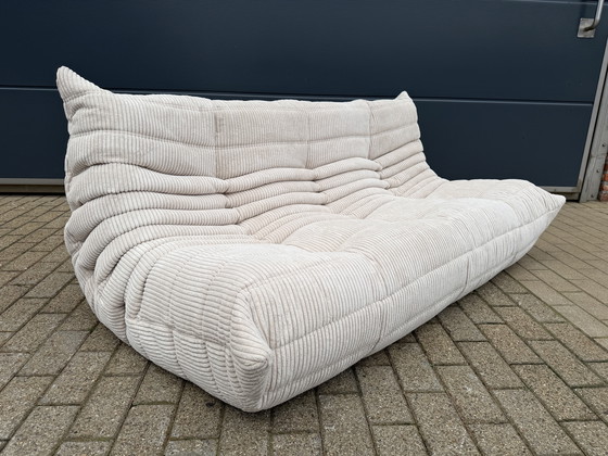 Image 1 of Ligne Roset Togo 3-seater, 2-seater and corner sofa in Beige Corduroy
