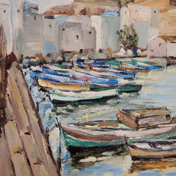 Image 1 of Óleo Sobre Tabla “Puerto De Ibiza” Francisco Giralt, 1986 – España