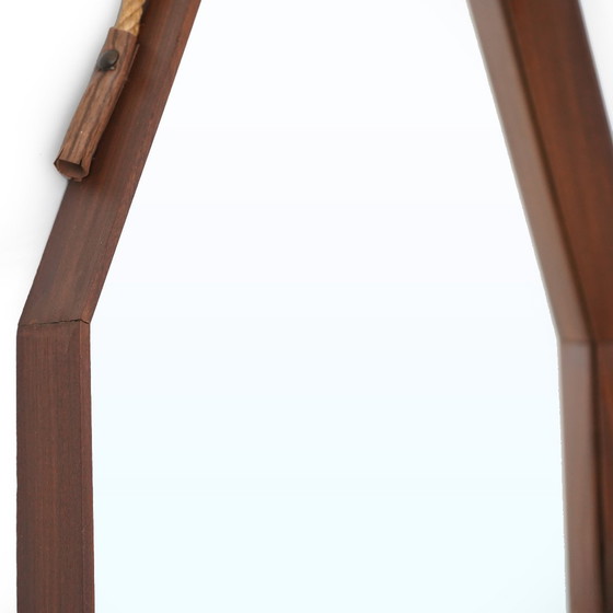 Image 1 of Octagonal Mirror with Teak Frame, 1960s