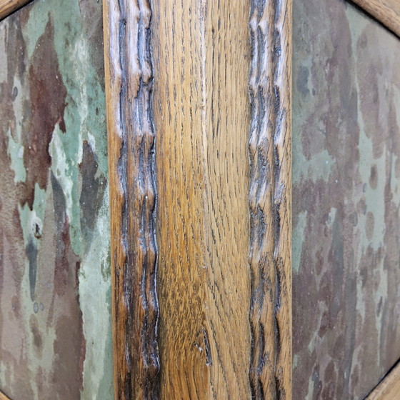 Image 1 of Antiker Art Deco (Haager Schule) Pflanzgefäß farbige Fliesen / Eiche