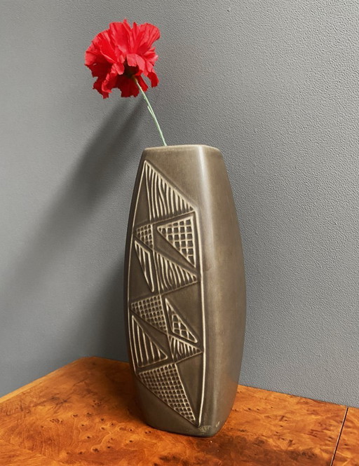 Dänische graue Vase von Holm Sørensen & Svend Aage Jensen, Søholm Keramik