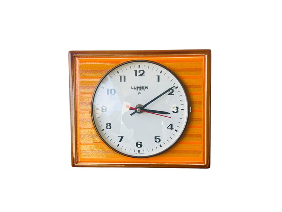 Image 1 of Ceramica vintage Lumen bacchetta magica | oranje klok jaren 70