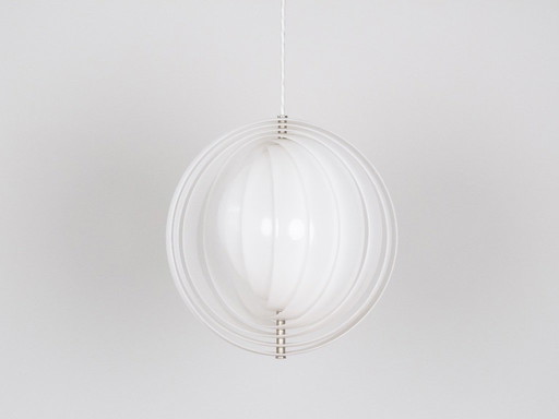 Lampada a sospensione vintage danese Moon di Verner Panton, Louis Poulsen